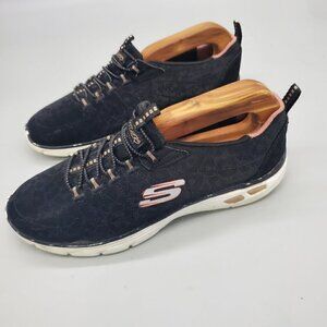Skechers Womens Empire D Lux 12825 Black Casual Shoes Sneakers Size 6.5